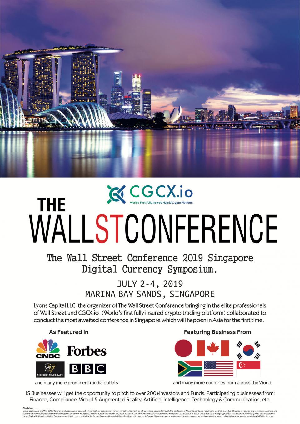 The Wall Street Conference 2019 Singapore Digital Currency Symposium by