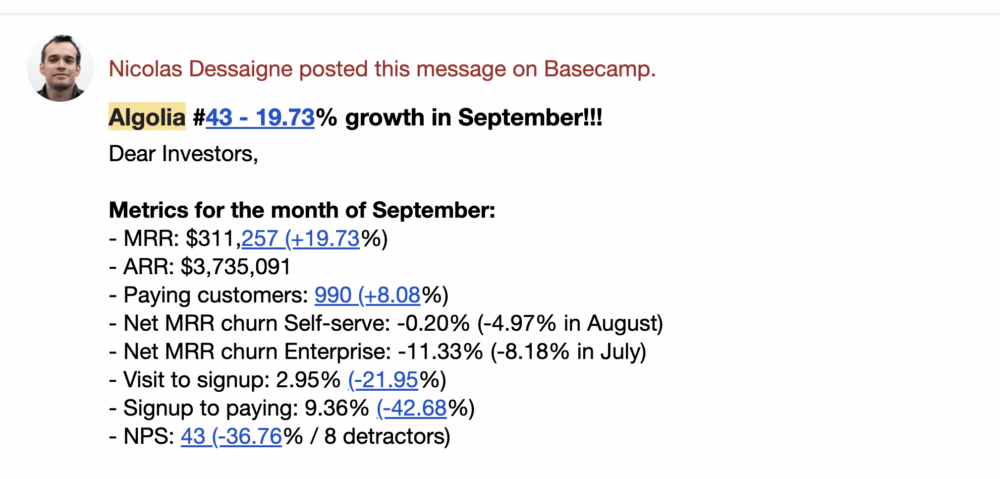 Dear SaaStr:  What’s a Good Example of a Monthly Investor Update? - SaaStr