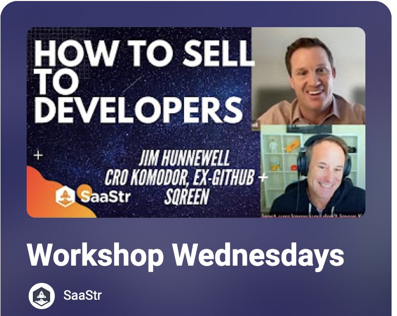 Join FREE Live Upcoming SaaStr Workshop Wednesdays with CROs of Procore, Bill and Zensai; Tomasz Tunguz; ex-VPM of Cohere; and Much More! - SaaStr