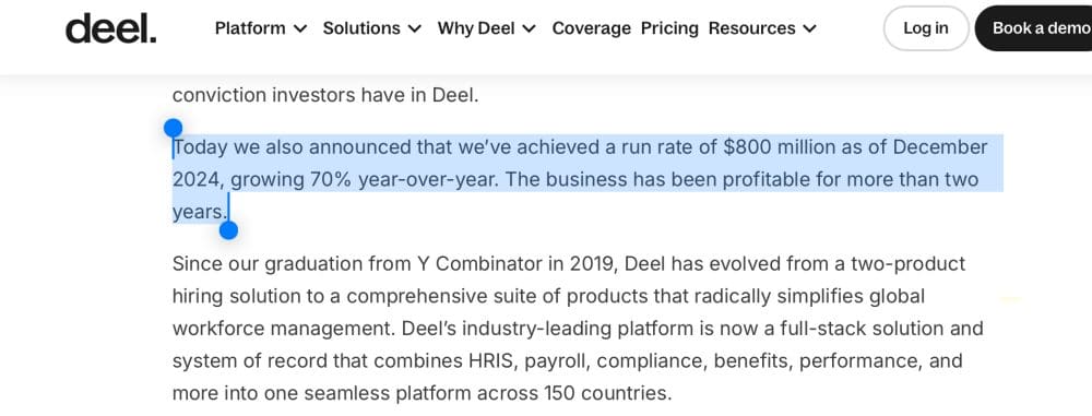 Deel is Growing 70% at $800m in ARR.  Does Market Share Matter if Your TAM is Gigantic? - SaaStr