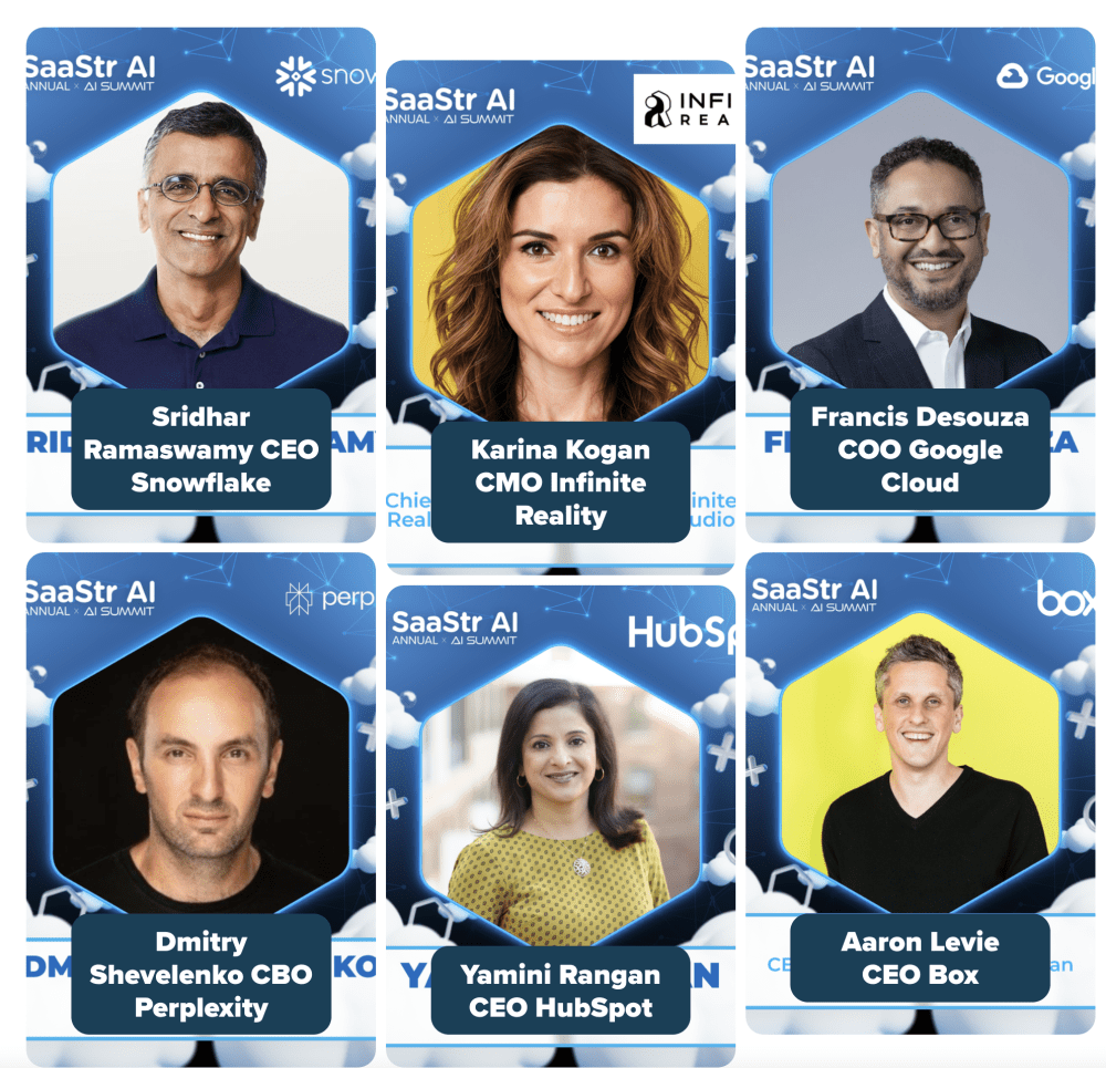 SaaStr Annual + SaaStr AI Summit 2025: Meet The Best of The Best in Cloud, B2B and AI!  May 13-15 in SF Bay!! - SaaStr